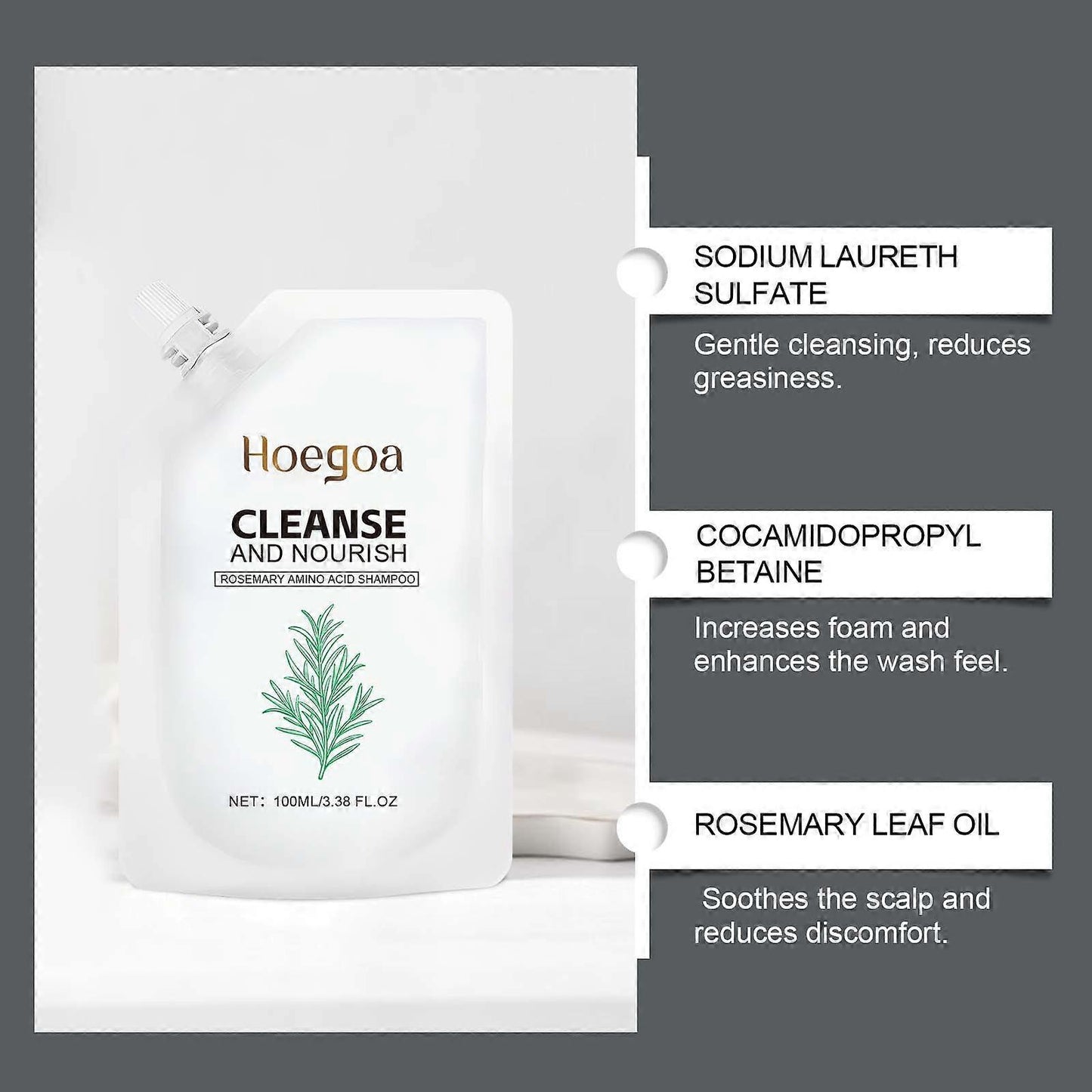 Cleanse Nourish Rosemary Shampoo for Hair Growth & Dandruff Control