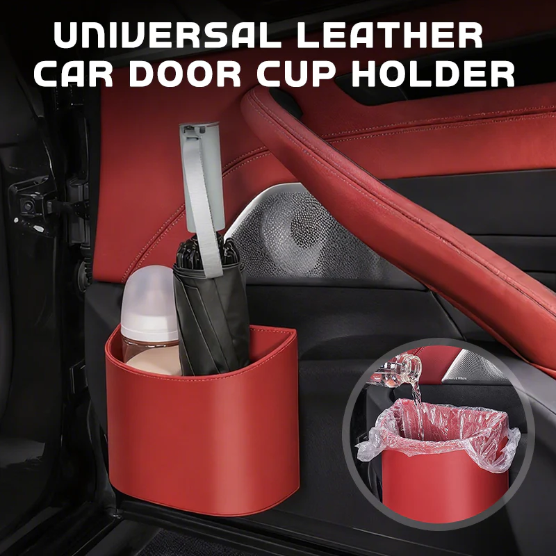 Buy 1 Get 1 FREE 🎁 Universal Leather Car Door Cup Holder