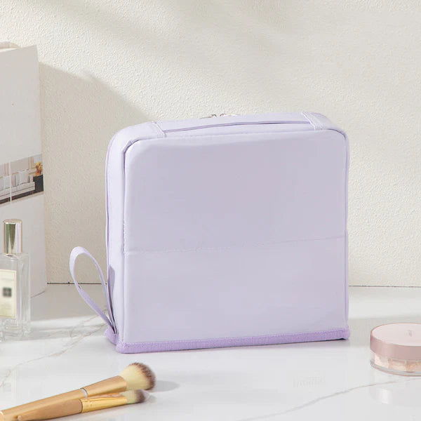 Stylish Handheld Partitioned Cosmetic Bag