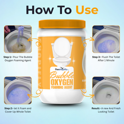 Bubble Oxygen foaming Agent | Powerful Toilet Cleaning — No Scrubbing, No Touching!