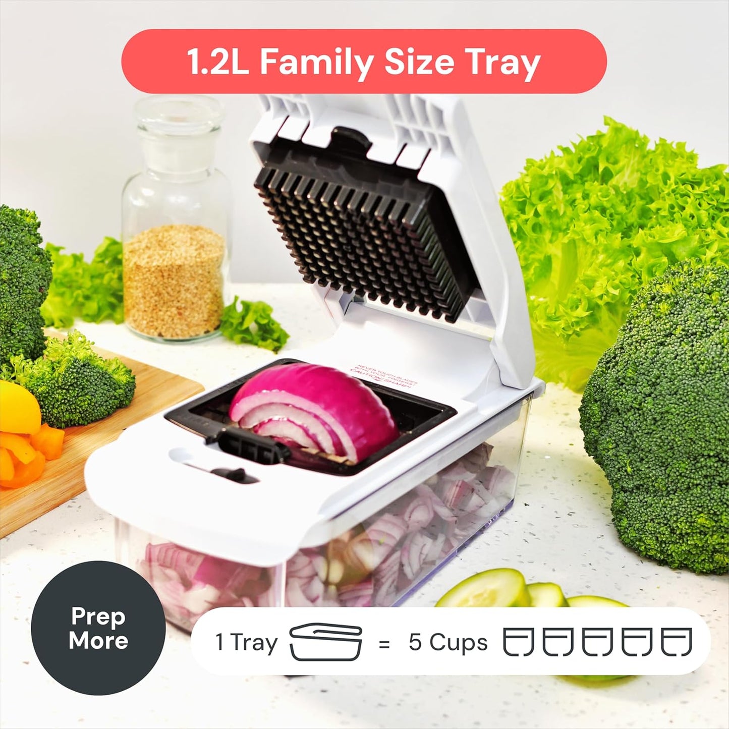 4 in 1 The Original Pro Chopper - Vegetable Chopper and Spiralizer
