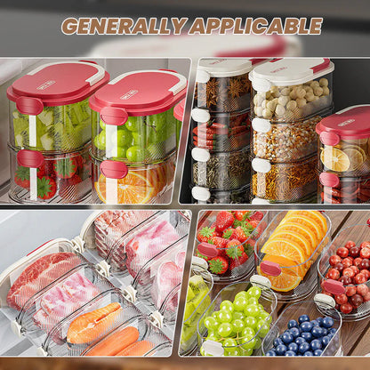 Multi-layer Sealed Spice Organizer – Airtight, Space-Saving & Transparent for Easy Kitchen Storage 🌶️📦✨