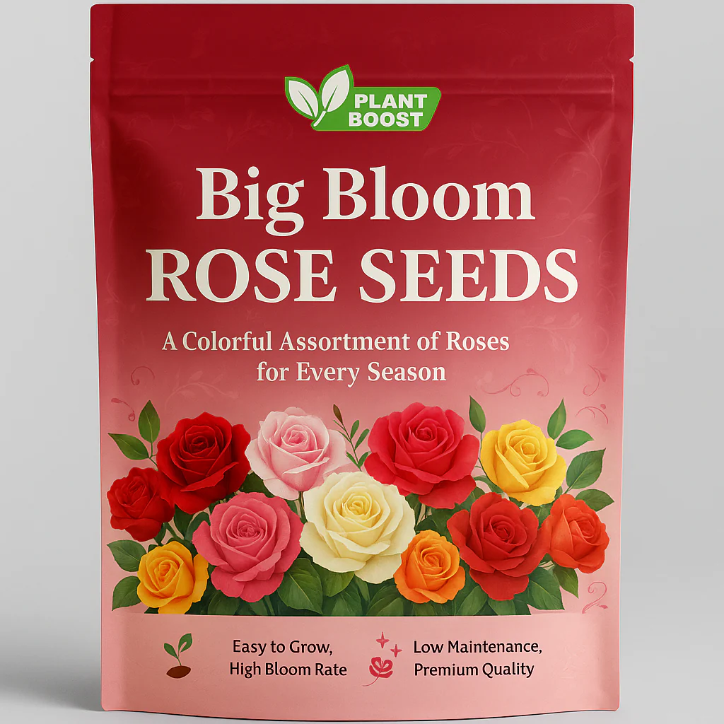 💫🌸BUY 1 GET 1 FREE Big Bloom Rose Seeds – Any Place, Any Season With Plant Growth Supplement