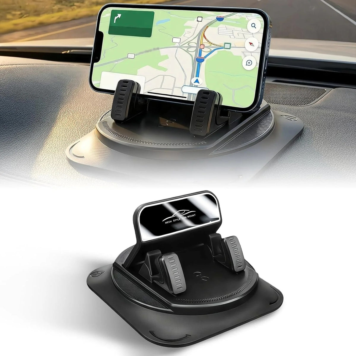 360° Rotating Car Dashboard Phone Holder | 360° Rotation | No Slips | Fits All Phones