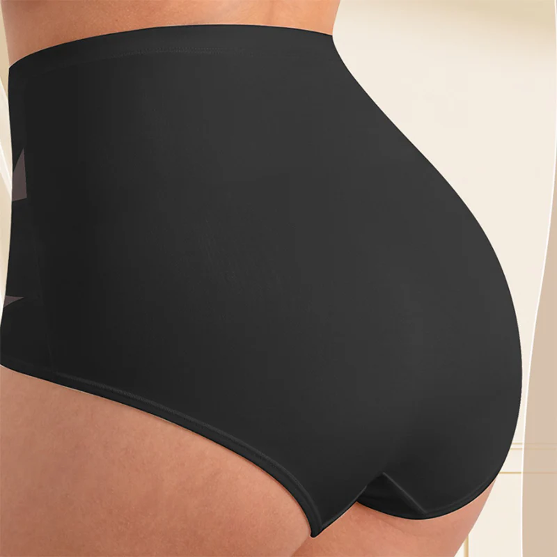 Plus-Size High-Waist Cross Tummy Control Panties ( Pack of 3 )
