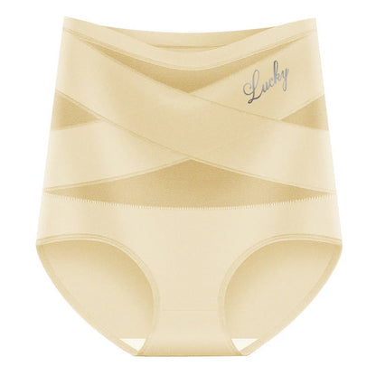 Plus-Size High-Waist Cross Tummy Control Panties ( Pack of 3 )