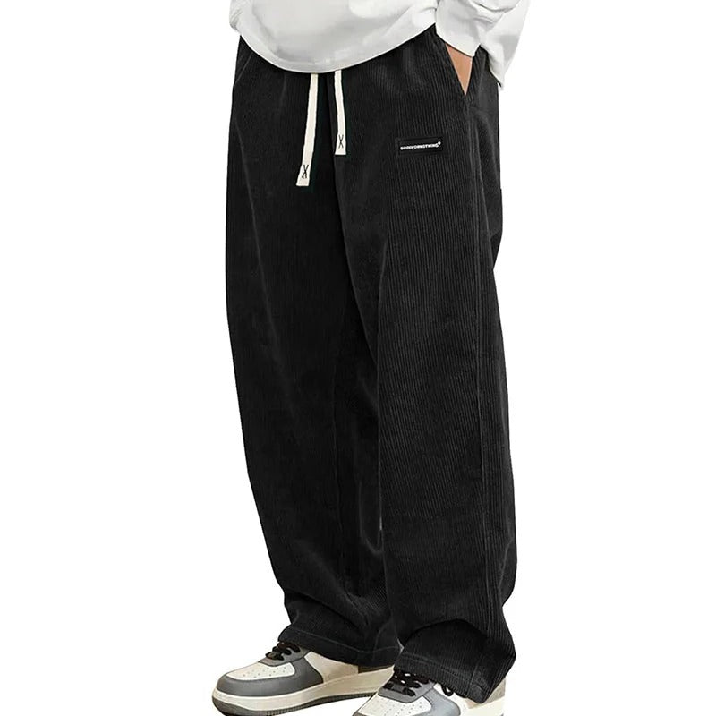 Men’s Loose Fit Drawstring Pants – Lightweight Comfort with Pockets