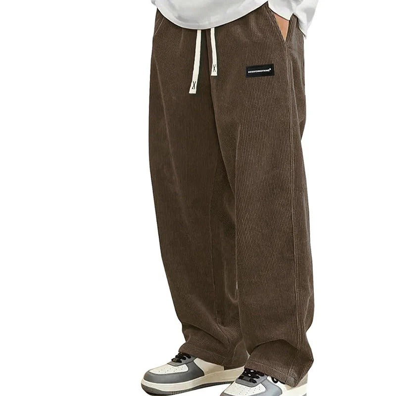 Men’s Loose Fit Drawstring Pants – Lightweight Comfort with Pockets