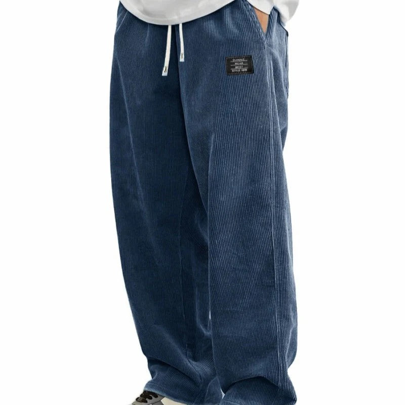 Men’s Loose Fit Drawstring Pants – Lightweight Comfort with Pockets