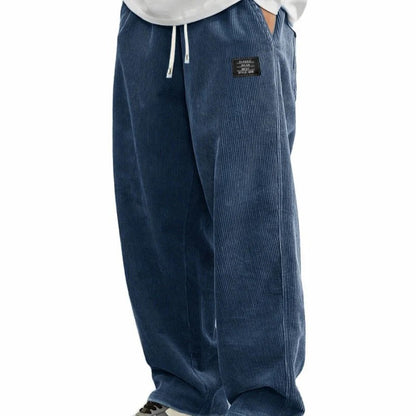 Men’s Loose Fit Drawstring Pants – Lightweight Comfort with Pockets