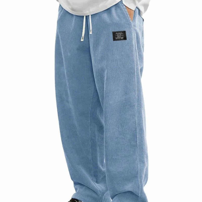 Men’s Loose Fit Drawstring Pants – Lightweight Comfort with Pockets