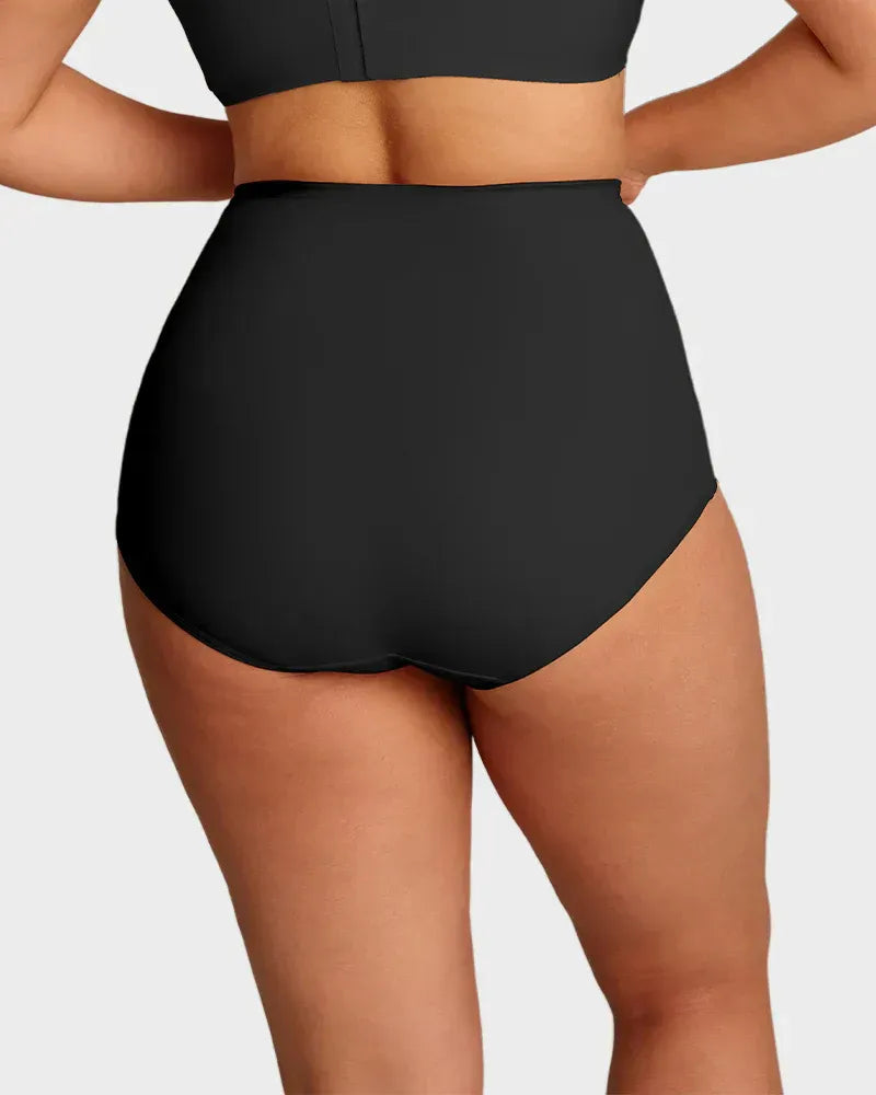 Plus-Size High-Waist Cross Tummy Control Panties ( Pack of 3 )