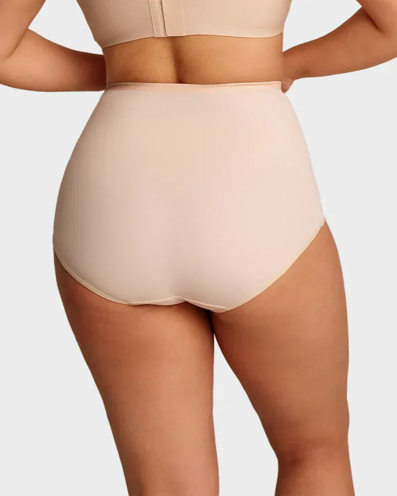 Plus-Size High-Waist Cross Tummy Control Panties ( Pack of 3 )