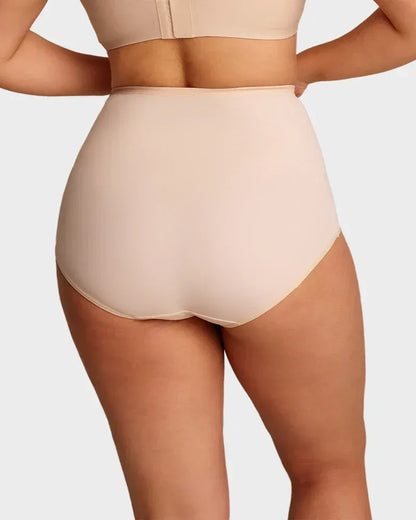Plus-Size High-Waist Cross Tummy Control Panties ( Pack of 3 )
