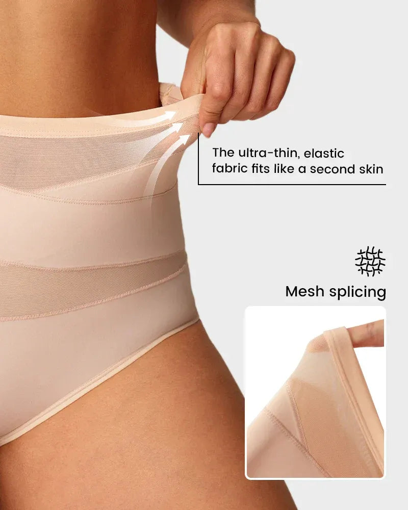 Plus-Size High-Waist Cross Tummy Control Panties ( Pack of 3 )