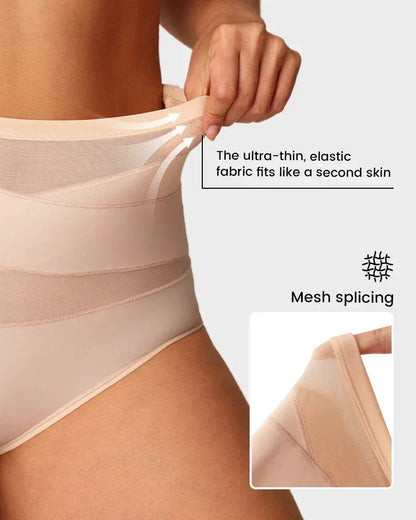Plus-Size High-Waist Cross Tummy Control Panties ( Pack of 3 )