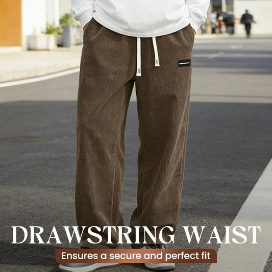 Men’s Loose Fit Drawstring Pants – Lightweight Comfort with Pockets