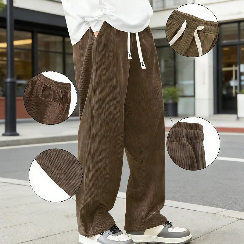 Men’s Loose Fit Drawstring Pants – Lightweight Comfort with Pockets