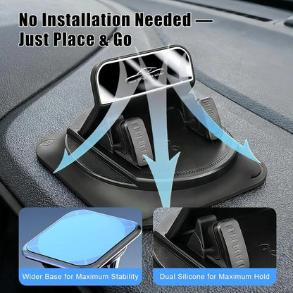 360° Rotating Car Dashboard Phone Holder | 360° Rotation | No Slips | Fits All Phones