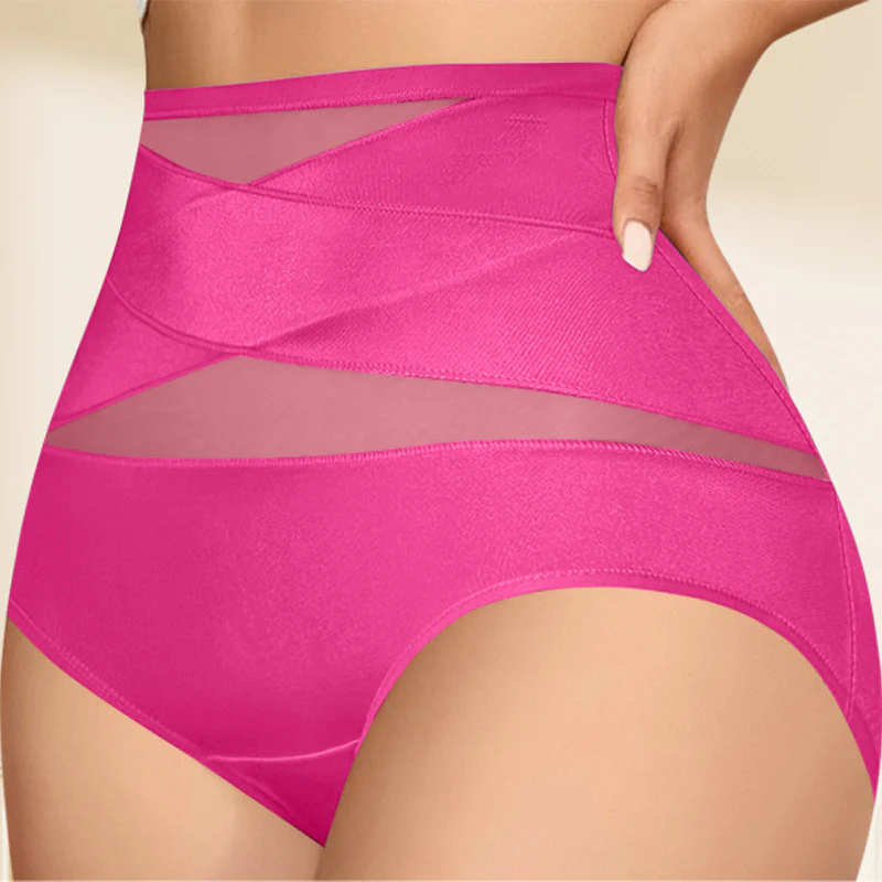 Plus-Size High-Waist Cross Tummy Control Panties ( Pack of 3 )