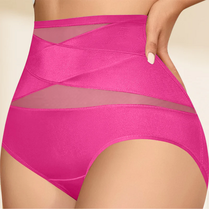 Plus-Size High-Waist Cross Tummy Control Panties ( Pack of 3 )