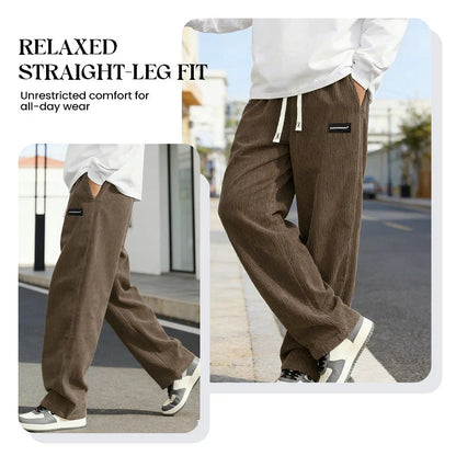 Men’s Loose Fit Drawstring Pants – Lightweight Comfort with Pockets