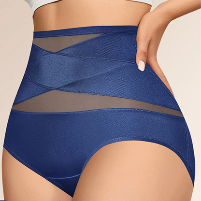 Plus-Size High-Waist Cross Tummy Control Panties ( Pack of 3 )
