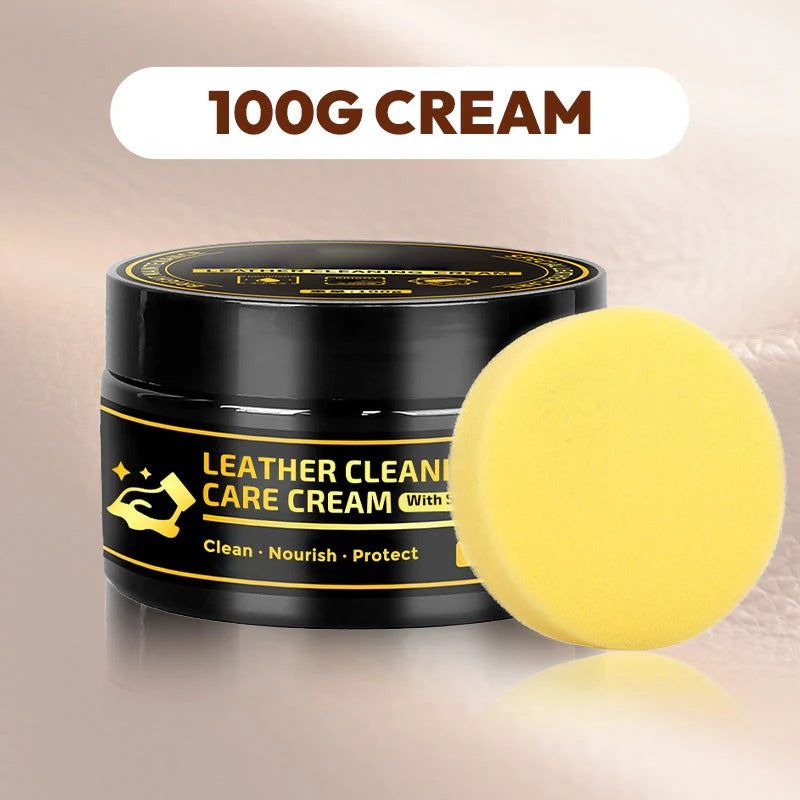 Leather Care & Cleaning Cream with Sponge ( Buy 1 Get 1 FREE )
